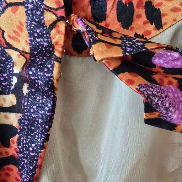 MASQUERADE Women's Maxi Dress Embellished Size 9/10 Multicolor Animal Print Glam - Picture 3 of 12